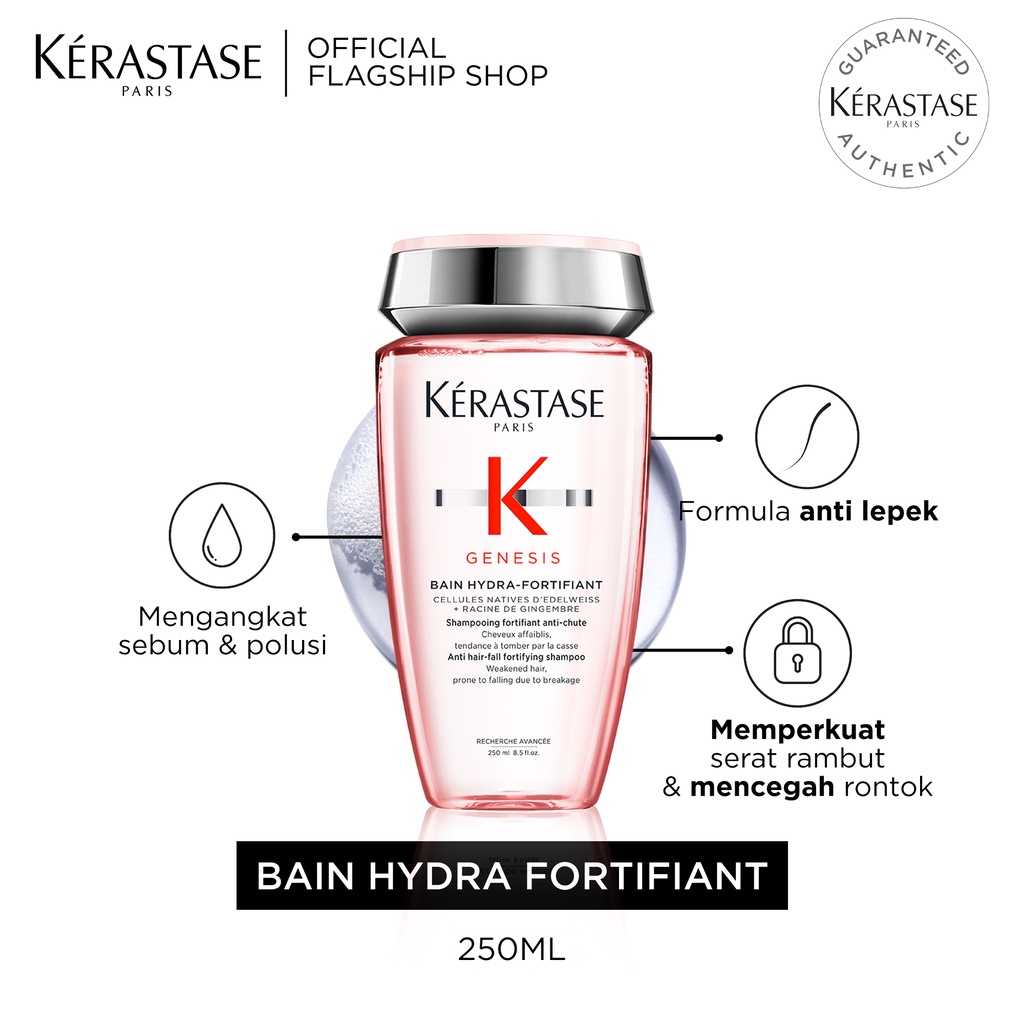 Kerastase Bain Genesis Hydra 250ml Shampoo Rambut Rontok & Patah (Normal)-1