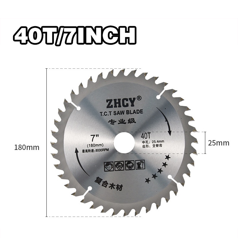 Mata Gerinda Circular Gergaji Kayu/Circular Saw Blade Kayu/Mata Gergaji Kayu Circular Saw/Mata Gergaji Bulat 7 Inch x 40T