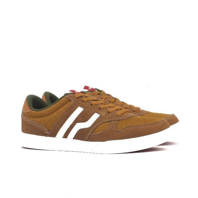 Sepatu Casual Sneakers Piero Falcon - Brown / White Original P10539
