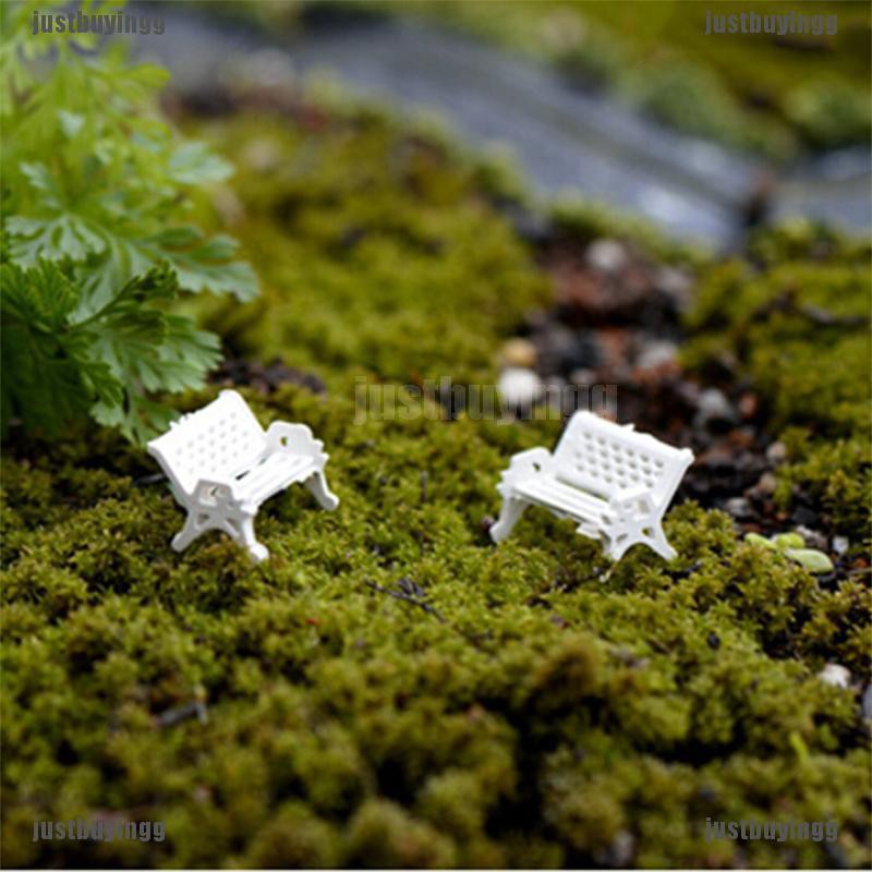 JB✪ 1/5pcs Garden Ornament Miniature Park Seat Bench Craft Fairy Dollhouse Decor