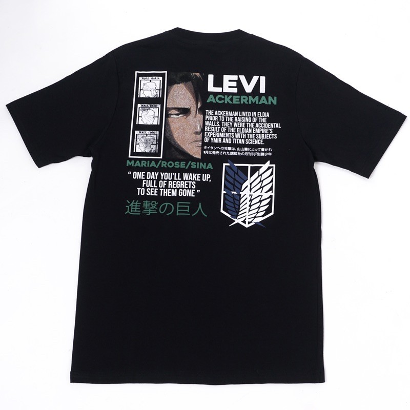 KAOS ATTACK ON TITAN// BAJU ANIME// LEVI ACKERMAN