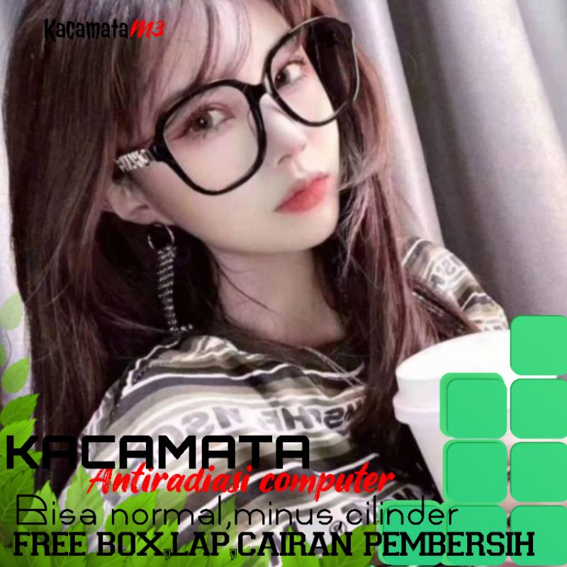 kacamata lensa antiradiasi computer tv hp laptop bisa normal minus plus cilinder tergantung permintaan sampai minus 5 cyl 2 harga masih sama tulis saja pesanan kaka di catatan saat order free box lap cairan pembersih kacamata