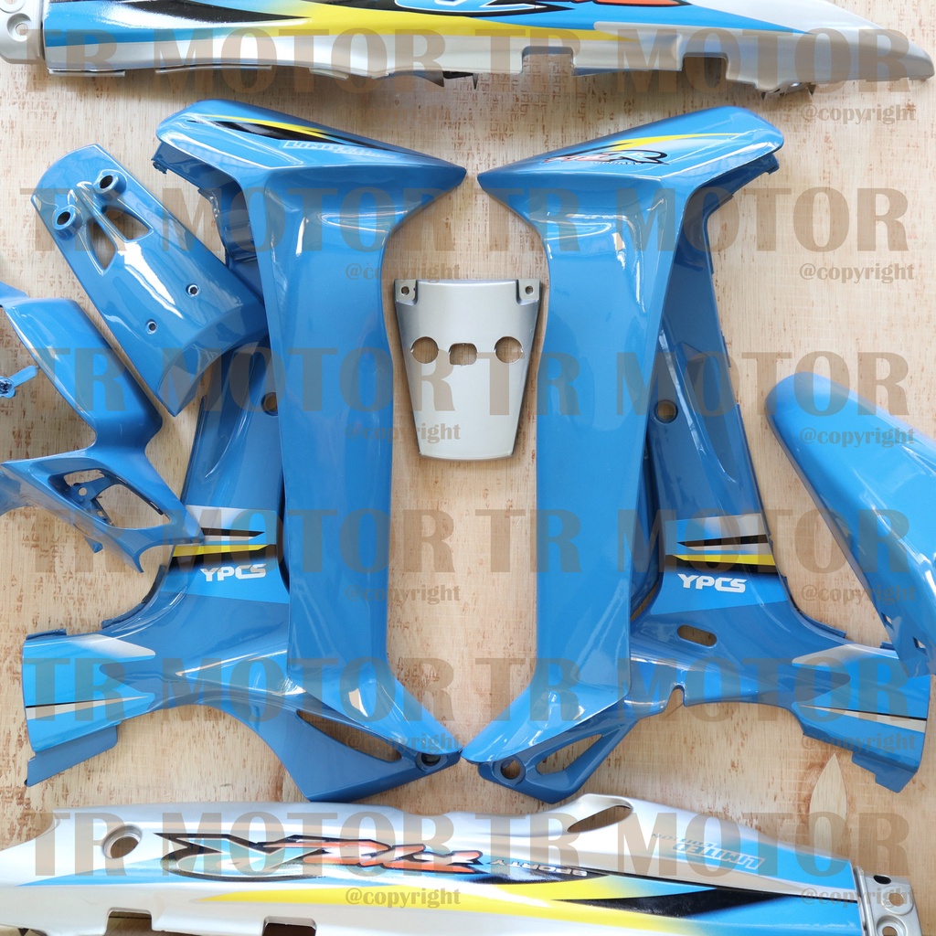 Cover Body Fizr F1zr Limited Edition Biru Muda Full Set Halus Cover Bodi Yamaha Fiz r