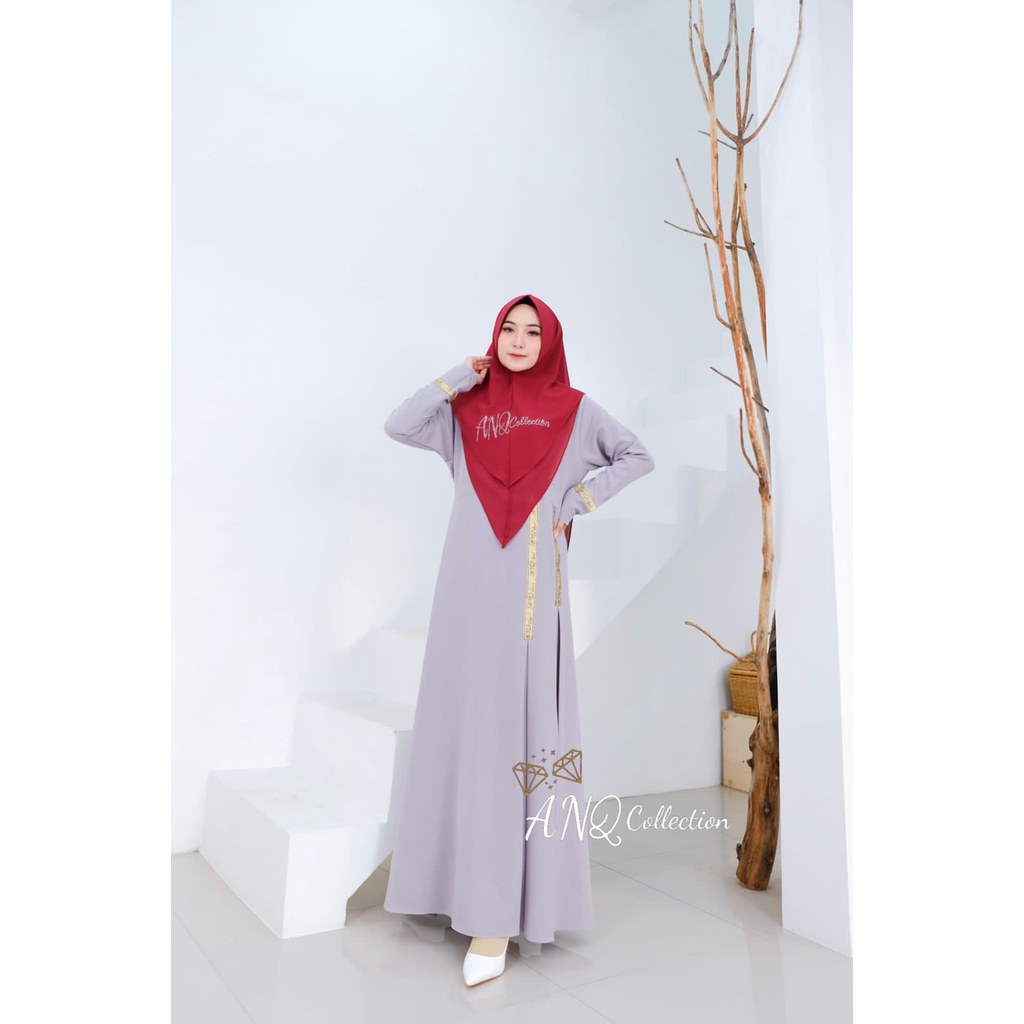 GAMIS CERUTY NATASYA BABYDOLL MIX JERSEY BORDIR TIMBUL SET khimar SYARI NAZRA SERUTI