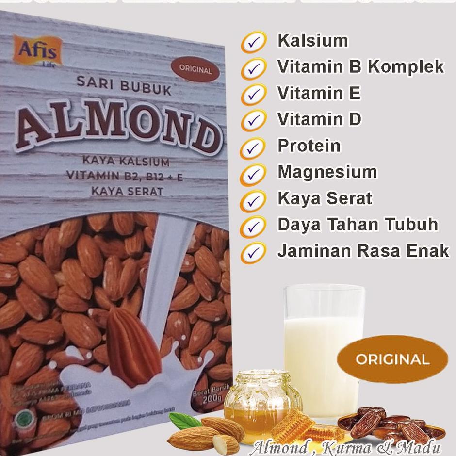 

nfqm AFIS Sari Bubuk Almond / Susu Almond Plus Madu Untuk Anak Dan Dewasa s77>