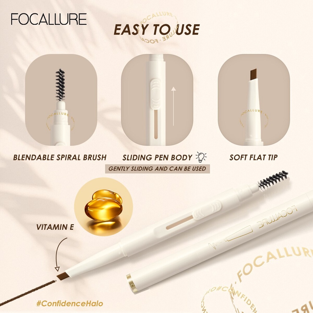 FOCALLURE Eyebrow Pencil Silky Shaping Waterproof Eyebrow FOCALLURE Pensi Alis FOCALLURE Pensil Alis FOCALLUR