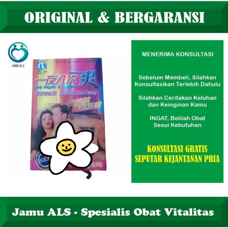 One Night 8 Times Original Obat Ejakulasi Dini Dan Lemah Syahwat Permanen Herbal Kuat Tahan Lama