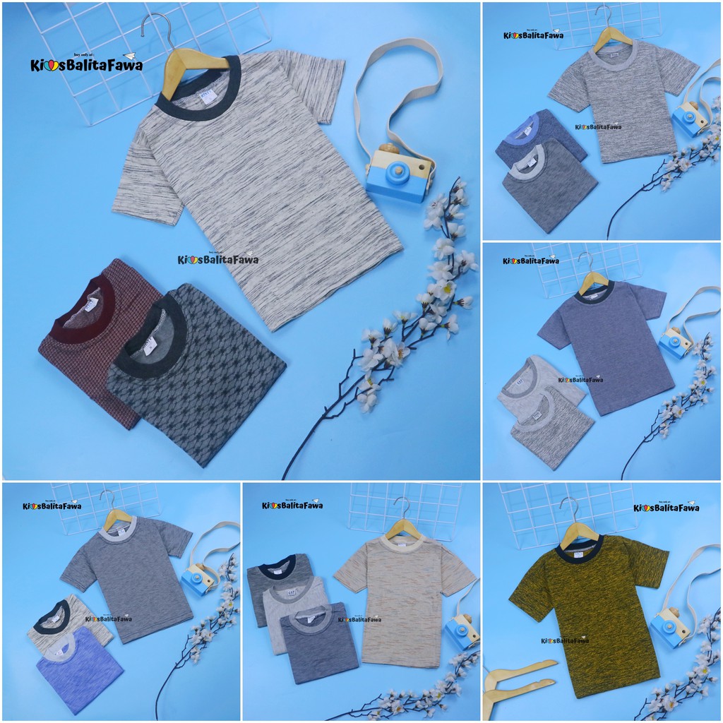 Kiano T-Shirt uk bayi - 10 Tahun / Baju Bayi Laki-Laki Kaos Atasan Anak Cowok Murah Oblong