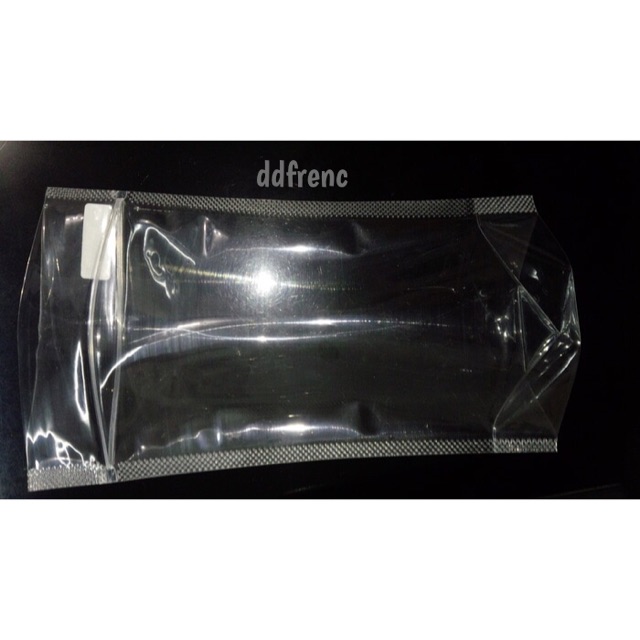 Standing Pouch Klip 20x29 PP Plastik Berdiri Zipper Kemasan Bening kemasan snack makroni masker teh 