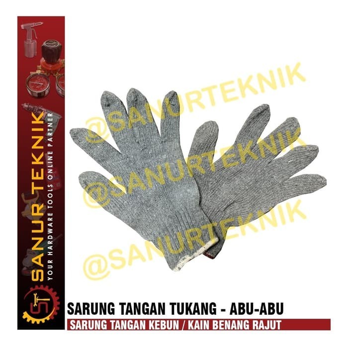 Sarung Tangan Tukang / Sarung Tangan Benang Rajut 6B 6 BENANG (LUSIN)