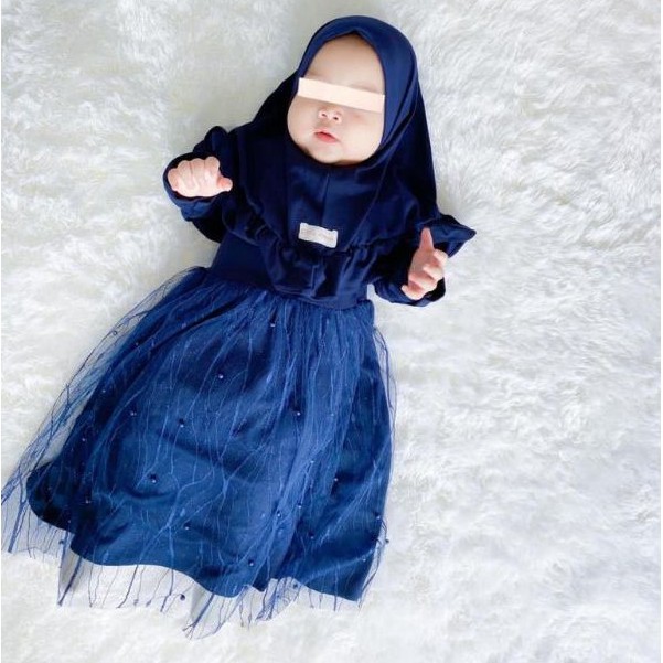 Gamis Pesta Set By Little Aisyah / Gamis Anak tille