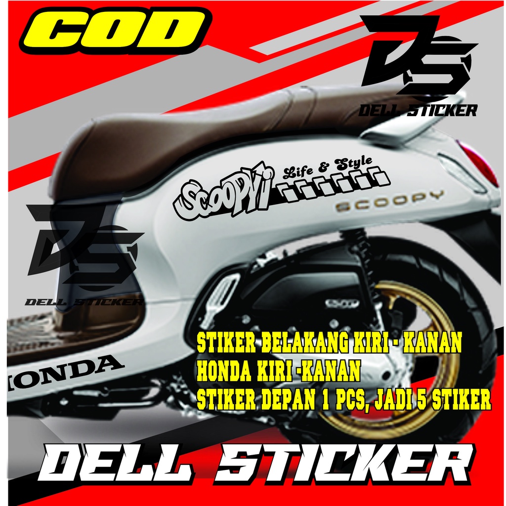 Stiker Scoopy LIFE STYLE / Sticker Cutting Scoopy / Stiker Motor Scoopy / STIKER MOTOR / STRIPING SC