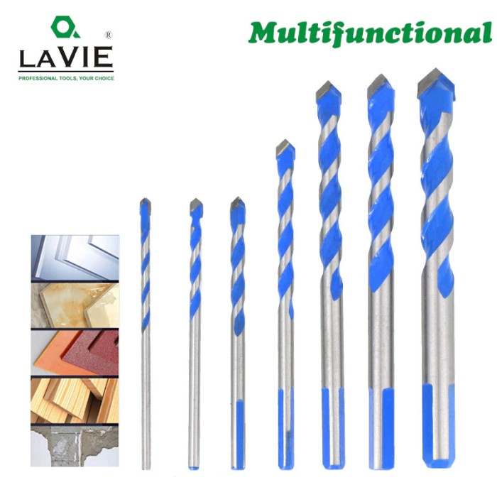 Lavie Mata Bor Triangle Bits Stainless Steel 8mm - L2075 - Silver Blue
