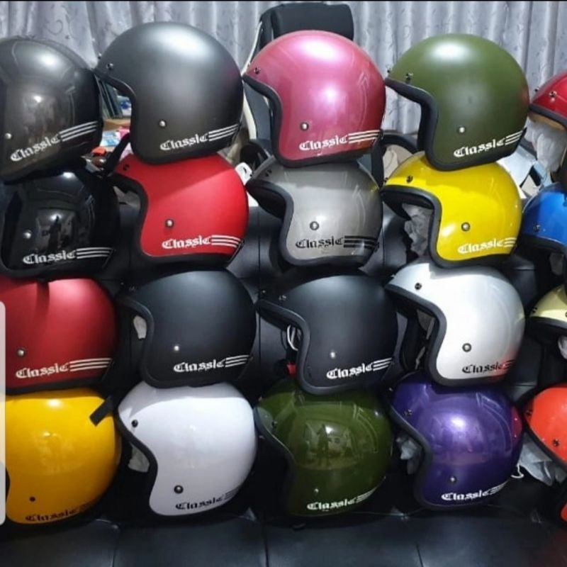 HELM BOGO KACA DATAR , HELM BOGO KACA CEMBUNG , BOGO RETRO