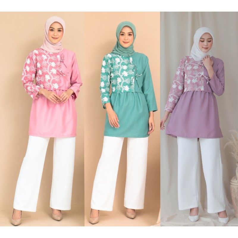 Baju Batik Wanita Kerja ASJ Seragam Kantor Modern dan Terbaru 2021