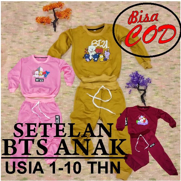 Stelan Anak Perempuan Sweater Hoodie Anak Perempuan BTS Sweater Anak Sweater Bts Jaket Hoodie Bts