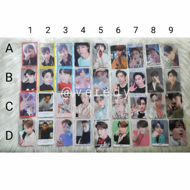 GOT7 Photocard Present You & Me identify Spinning top EOY PC JB Mark Jackson Jinyoung Youngjae