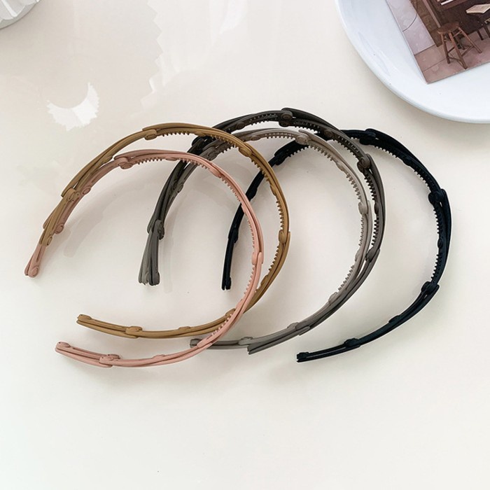 Bandana Lipat Wanita Retractable Korea Fashion Folding Headband Summer Invisible Non-Slip / Bando Bandana Rambut Anti Selip Bisa di Lipat / Ditarik Fold Hairbands Matte Korea IMPORT / Bando Lipat Folded Bandana Ala Wanita Korea