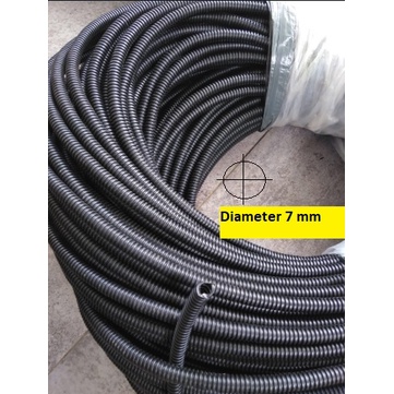 Selongsong pelindung Kabel Mobil Motor / Fleksible Pleksibel  spriral belah ukuran Diameter 5, 7,10,13,15,19 mm harga per 1 meter, kabel Belah fleksibel tahan panas