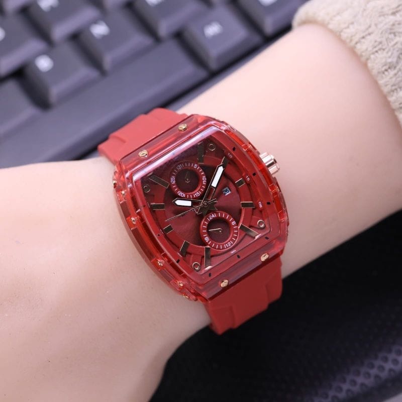 ( BISA COD) Jam Tangan Wanita Cewek F0551L Rubber FNL-8761 Strap Rubber Tanggal Aktif