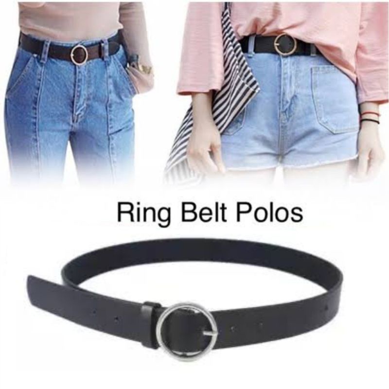 MT RING BELT IKAT PINGGANG WANITA// GESPER IKAT PINGGANG SILVER// KOREA BELT