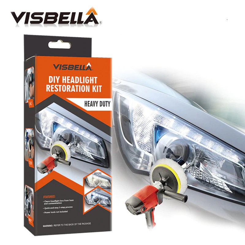 IMPORT VISBELLA Professional Headlight Restoration Kit DIY Headlamp Brightener Car Care Repair kit
