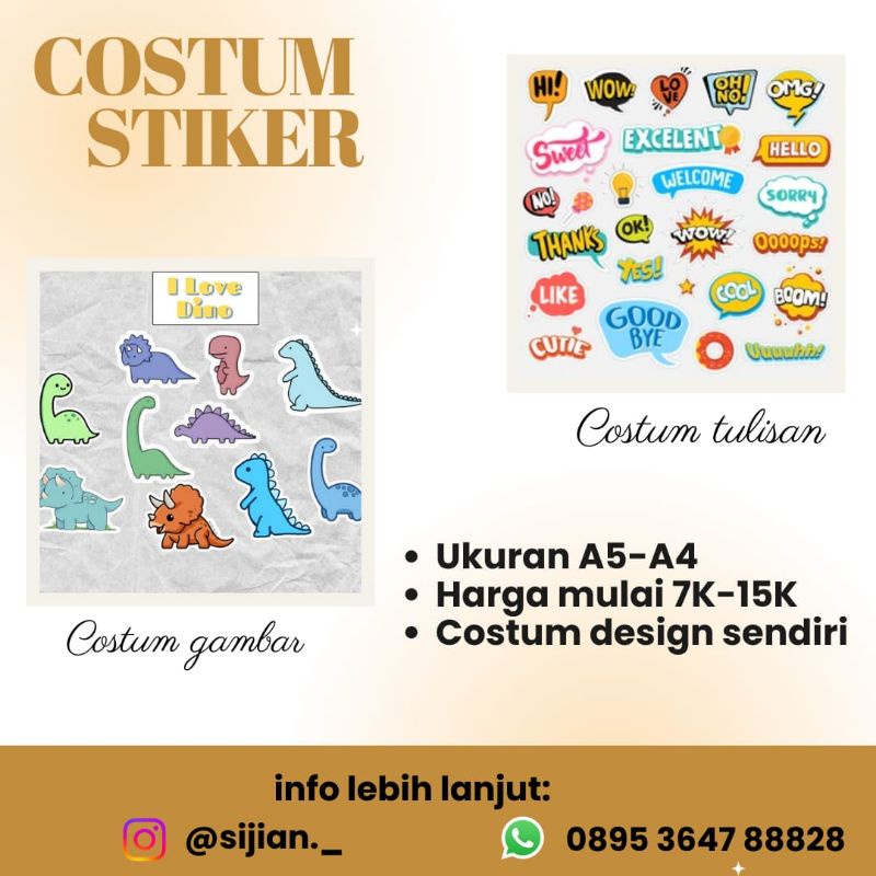 

COSTUM STIKER