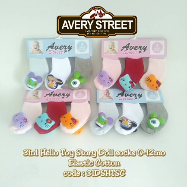 Kaos Kaki Avery Street Boneka 3 in 1