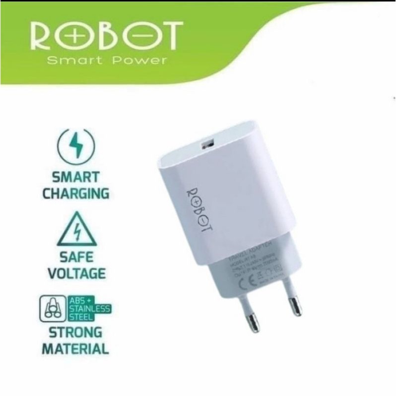 Robot RT-K8 Charger 2A 10Watt - Charger Robot RT K8 2A for IPhone &amp; Android