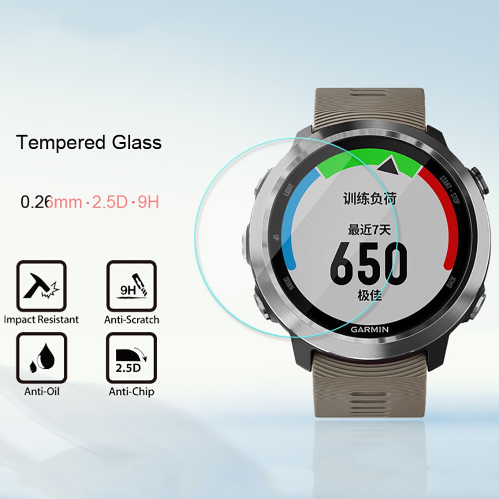 5pcs Film Pelindung Layar Tempered Glass 9h 2.5d Untuk Smartwatch Garmin Forerunner 645