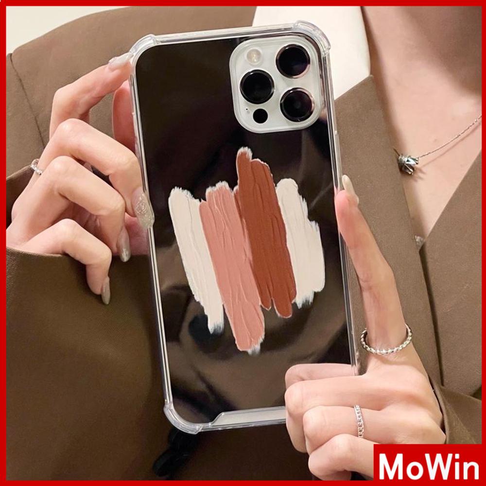 iPhone Case Acrylic HD Mirror Airbag Shockproof Protection Camera Cute Brown Tones Compatible For iPhone 11 iPhone 13 Pro Max iPhone 12 Pro Max iPhone 7 Plus iPhone xr