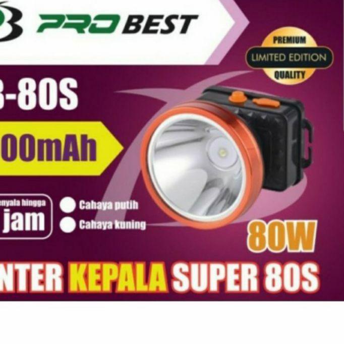 (PSS) senter kepala LED / Headlamp LED PROBEST PB-80S/PB-50S/PB-30S/Valescom 80Watt