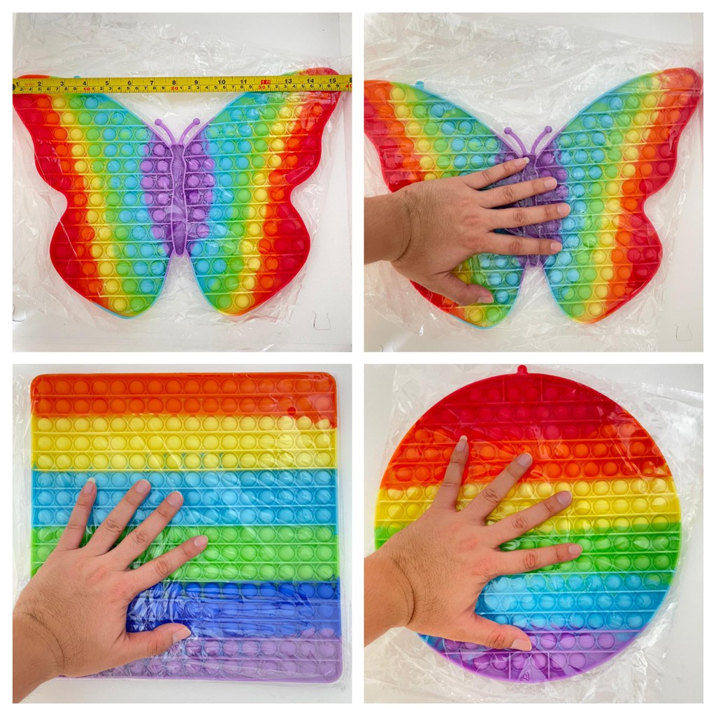 Fidget Toys Push POP IT / POPIT Mainan Anak Penghilang Stress Relieve Pop it Rainbow-6