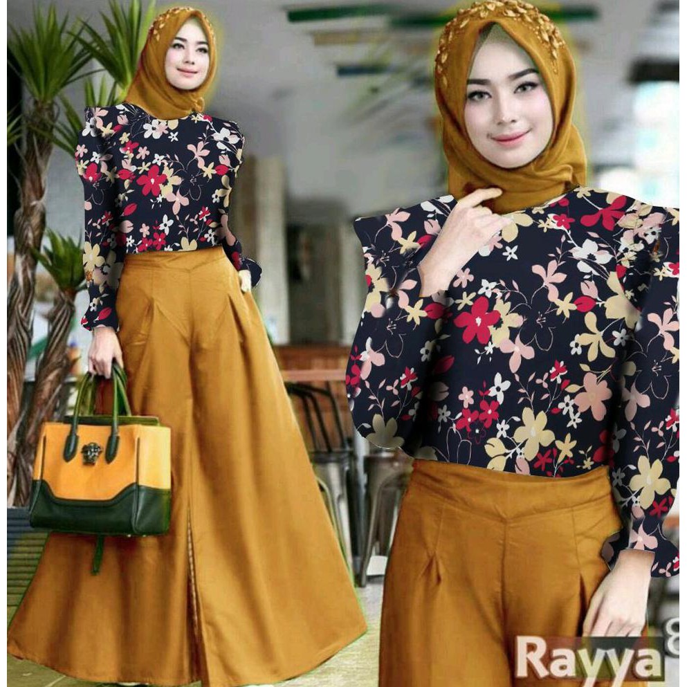 C3 H HJ ST KULOT RAYA RA SETELAN BAJU DAN CELANA KULOT WANITA HIJAB MUSLIMAH MODEL TERBARU HARGA