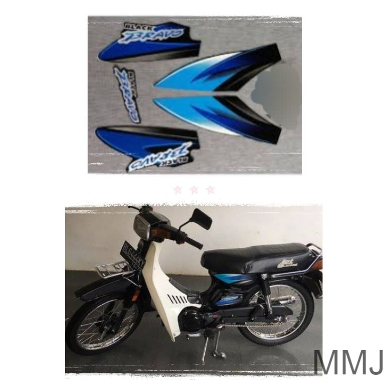 Sticker striping Suzuki bravo biru rc bravo biru ready stock