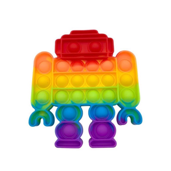 New Fidget Push Pop Its Mainan Anak Toys Kids Mainan Popit Murah Rainbow Pop ⭐ Supergiant ⭐-Robot