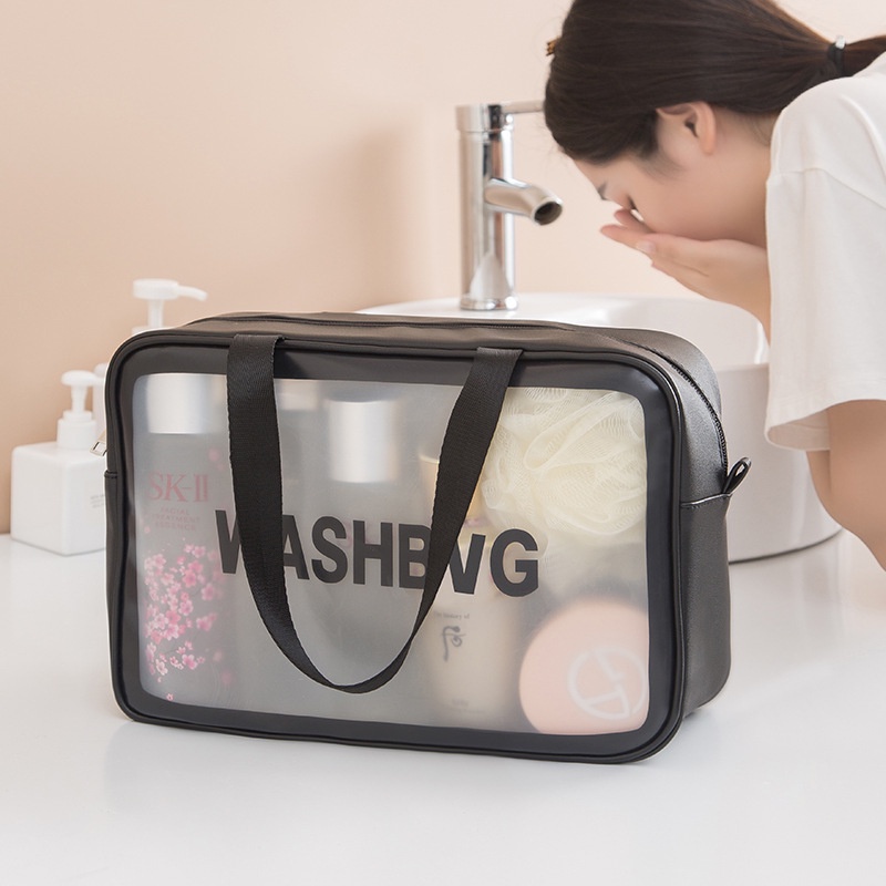 MAGFEY Tempat Alat Tas Make Up Pouch Kosmetik Lucu Tas Kosmetik Organizer Travel Pouch Tas Cuci Transparan Perjalanan Po