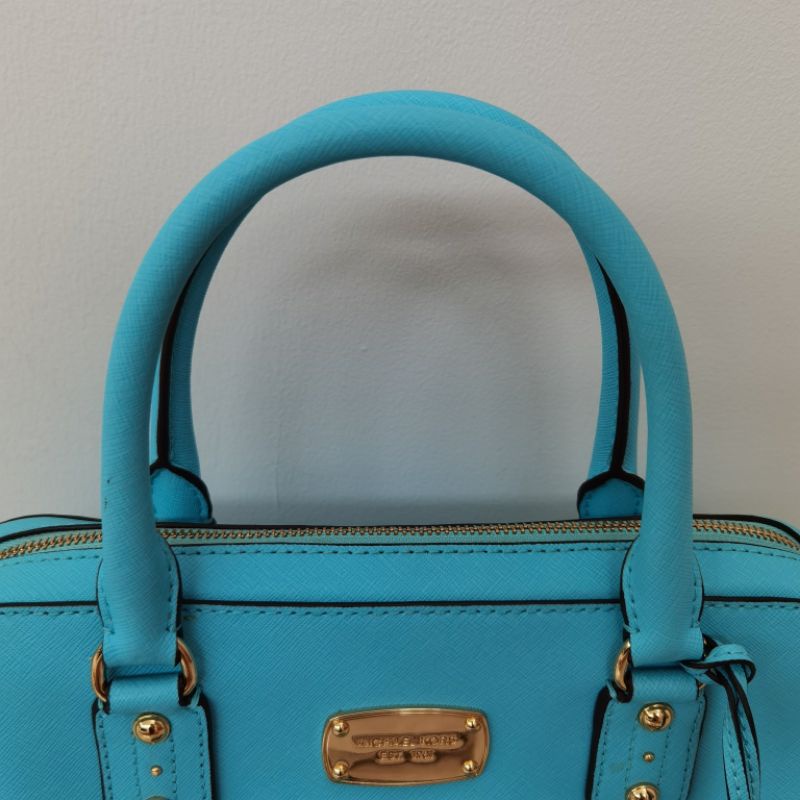 Authentic Tas MK Saffiano Dome Satchel