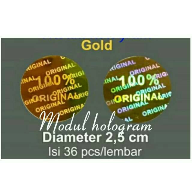 

Stiker hologram 100% original 2.5cm