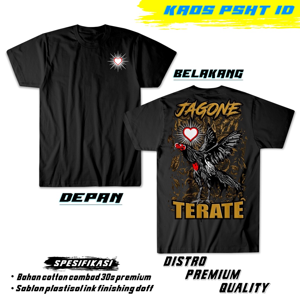 KAOS PSHT JAGONE TERATE STYLE EDITION- HITAM /BISA COD/BAHAN DISTRO KAOS PSHT ID