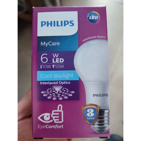 philips led bulb 6w 6 watt 6watt