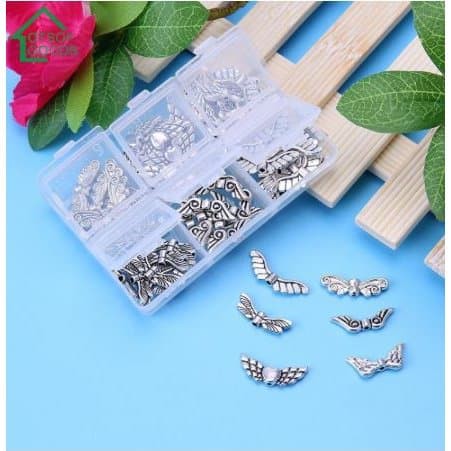 Angel Wing Style Enamel - Charm Bentuk Sayap Malaikat (60pcs)