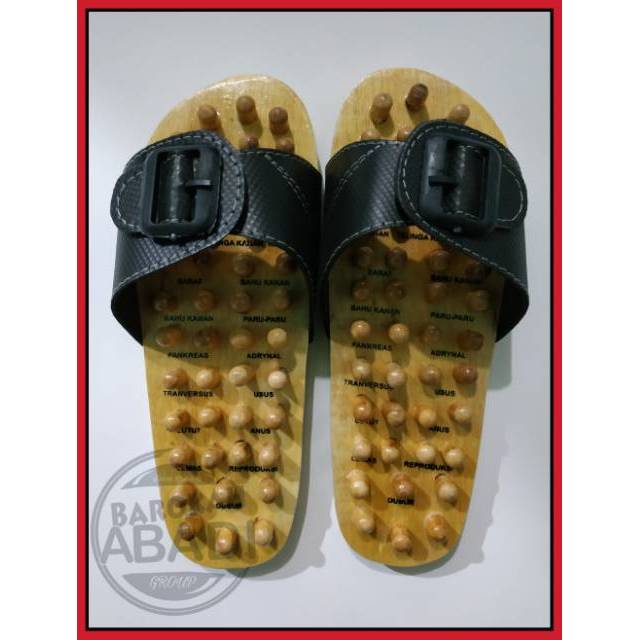 Sandal kayu therapi sendal Slop Kayu kesehatan pijat kaki Sandal kayu therapi sendal Slop Kayu kesehatan pijat kaki