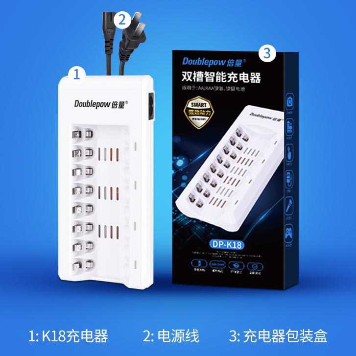 Terlariss !! DOUBLEPOW Charger Baterai 8 slot for AA/AAA - DP-K18