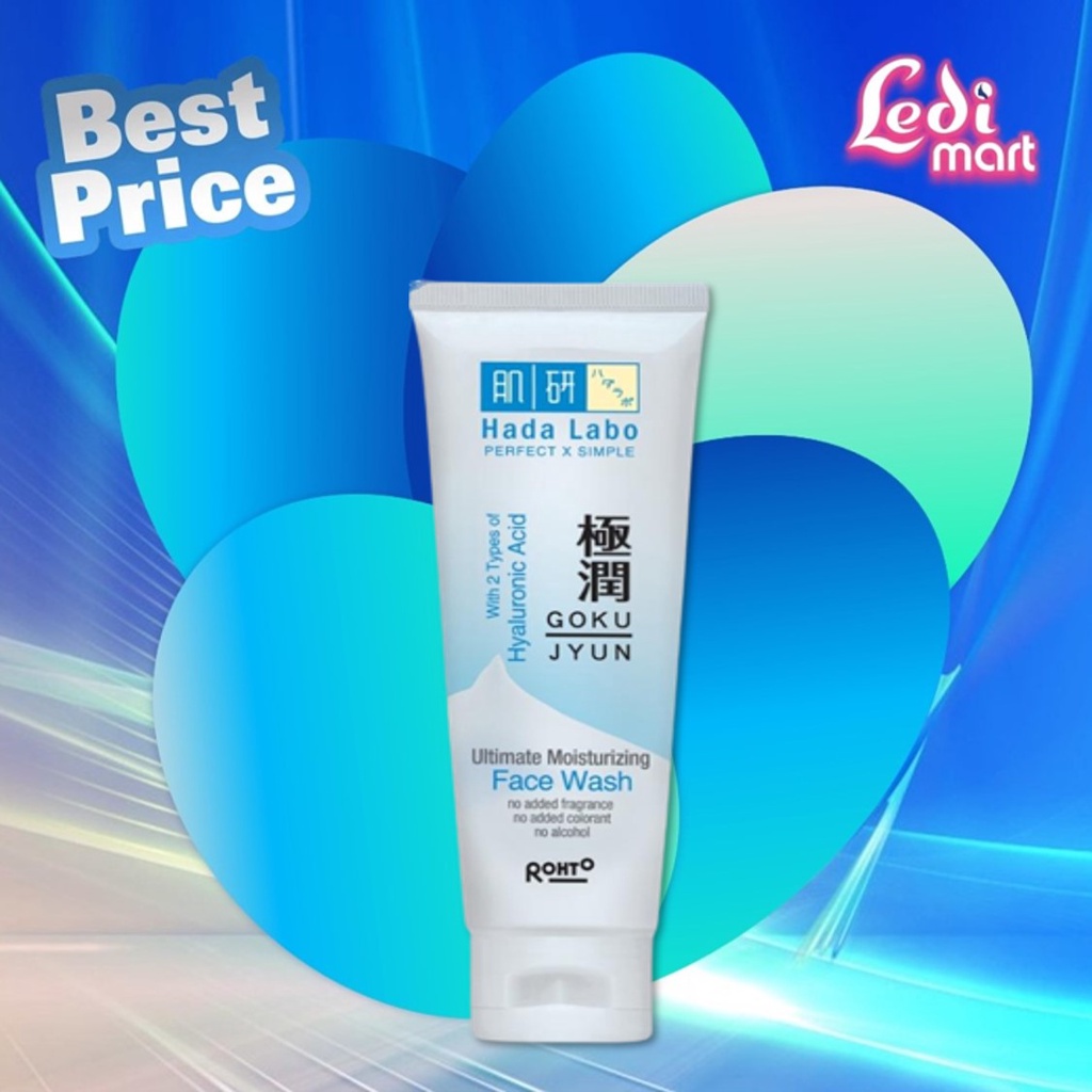 ORIGINAL Hada Labo Gokujyun Face Wash 100gr / Hadalabo Gokujun / Facial Wash / Pembersih Wajah / Sabun Wajah / Sabun Cuci Muka / LEDI MART