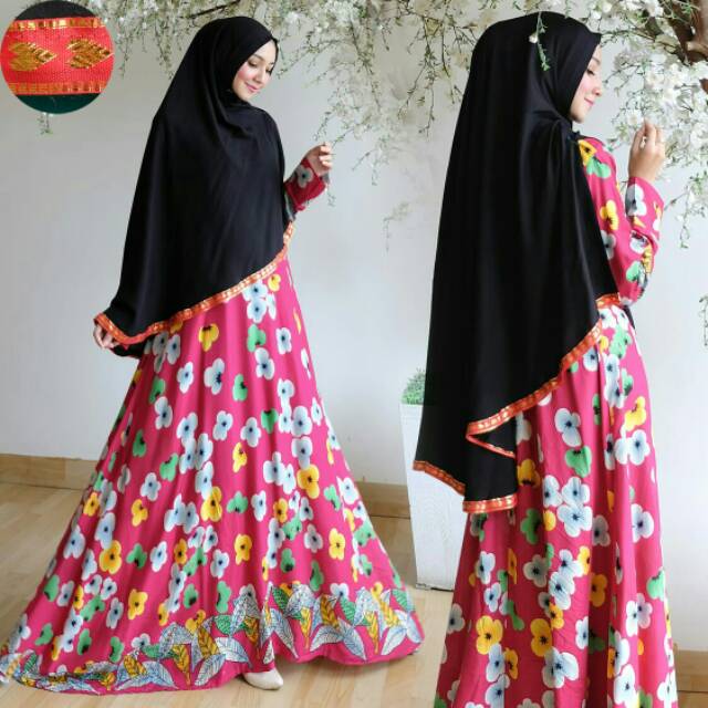 FC- Voiza syari Gamis (Real pic)  (TERSEDIA 3 WARNA)