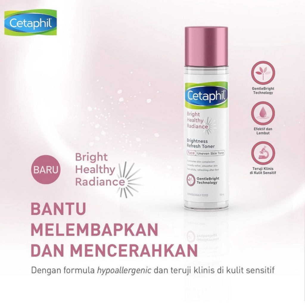 Cetaphil Bright Healthy Radiance Reveal Cleanser | Brightening Night | Refresh Toner 150ml | Day Protection | Lotion 245ml | Body Wash 245ml