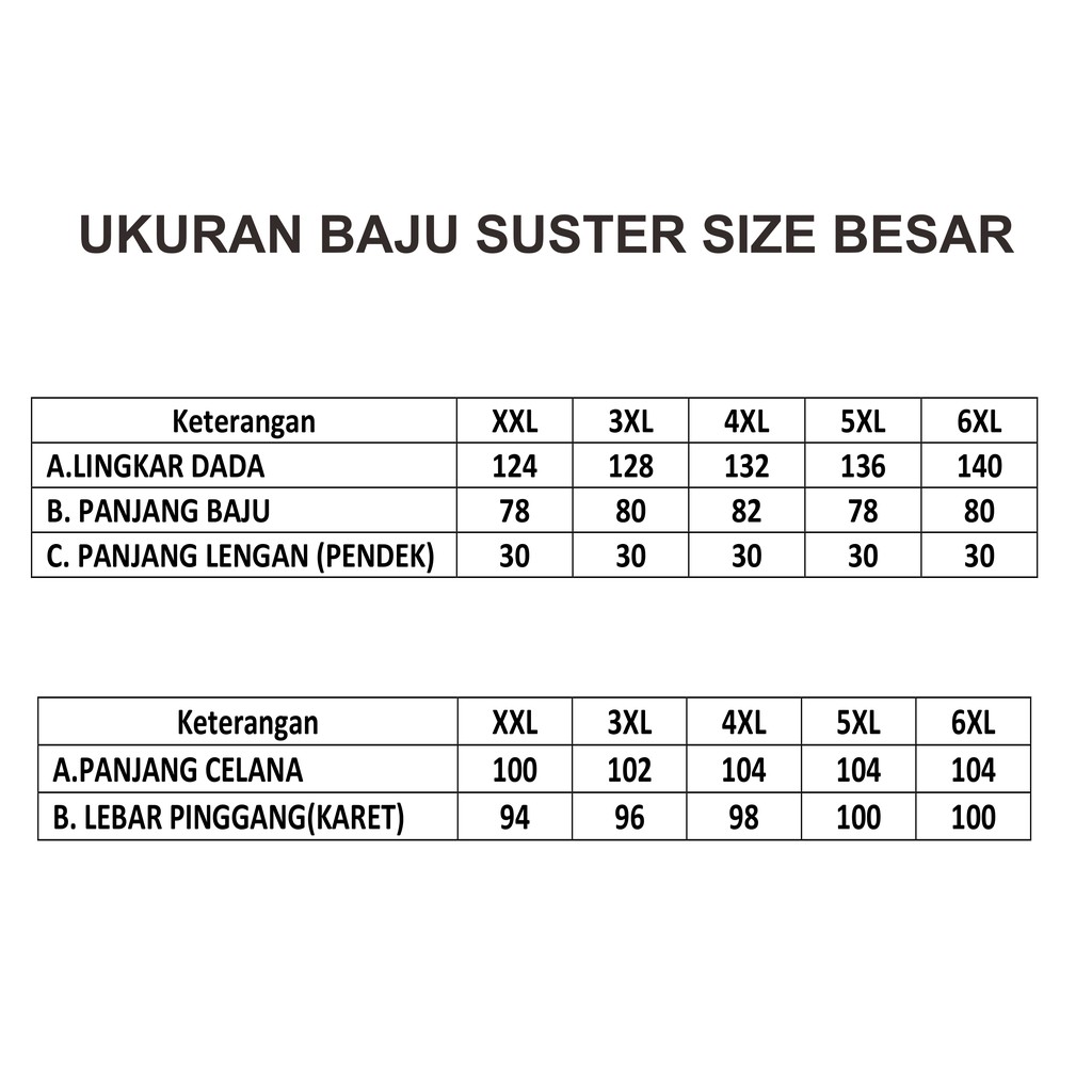 Seragam Baju Perawat OKA Suster Rumah Sakit Kancing Samping Lengan Pendek XXL-6XL