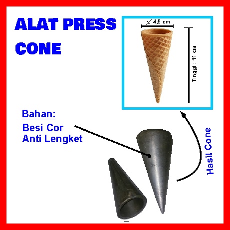 Alat Press Cetakan Cone Es Krim Waffle Cone Es Krim Kecil Mini Corong Es Krim