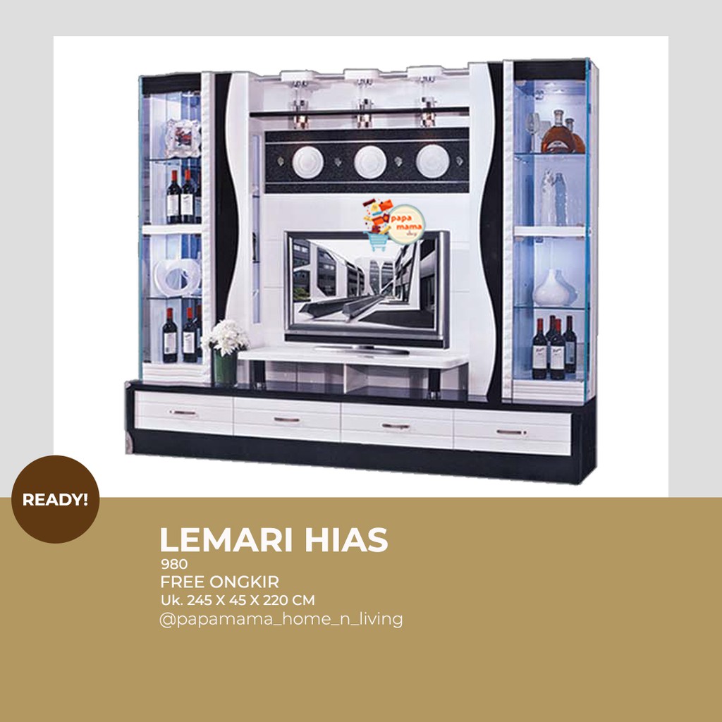 Lemari Hias TV Import - Tempat hiasan Uk245cm - Tempat Tv 980 -Medan